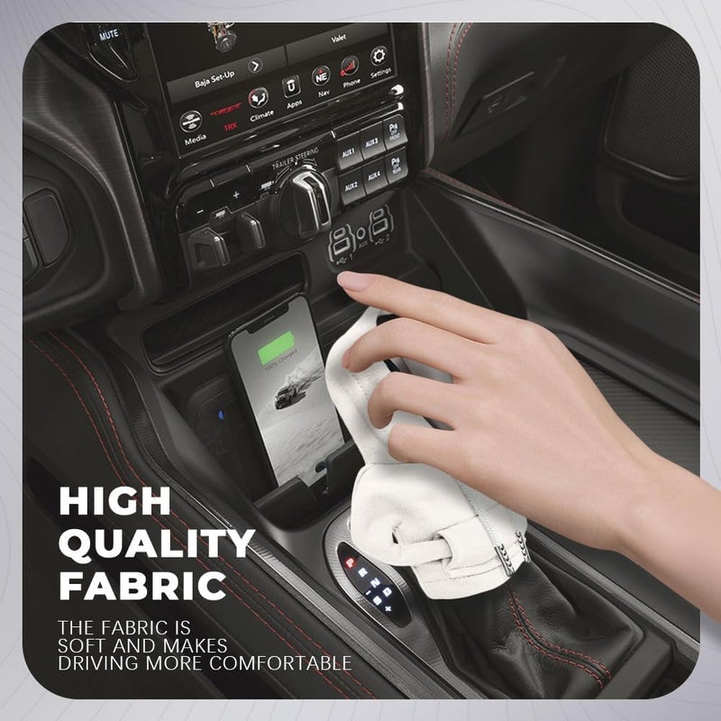 RGOAANC Gear Shift Hoodie, Gear Shift Cover, Fashionable Hoodie Automotive Gear Shift Knob Protector, Car Accessories Mini Sweater Gear Shift Knob Cover for Car Gear Shift Levers (White-2PCS) - Image 4